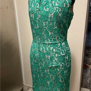 Alex Marie Teal Lace  Dress